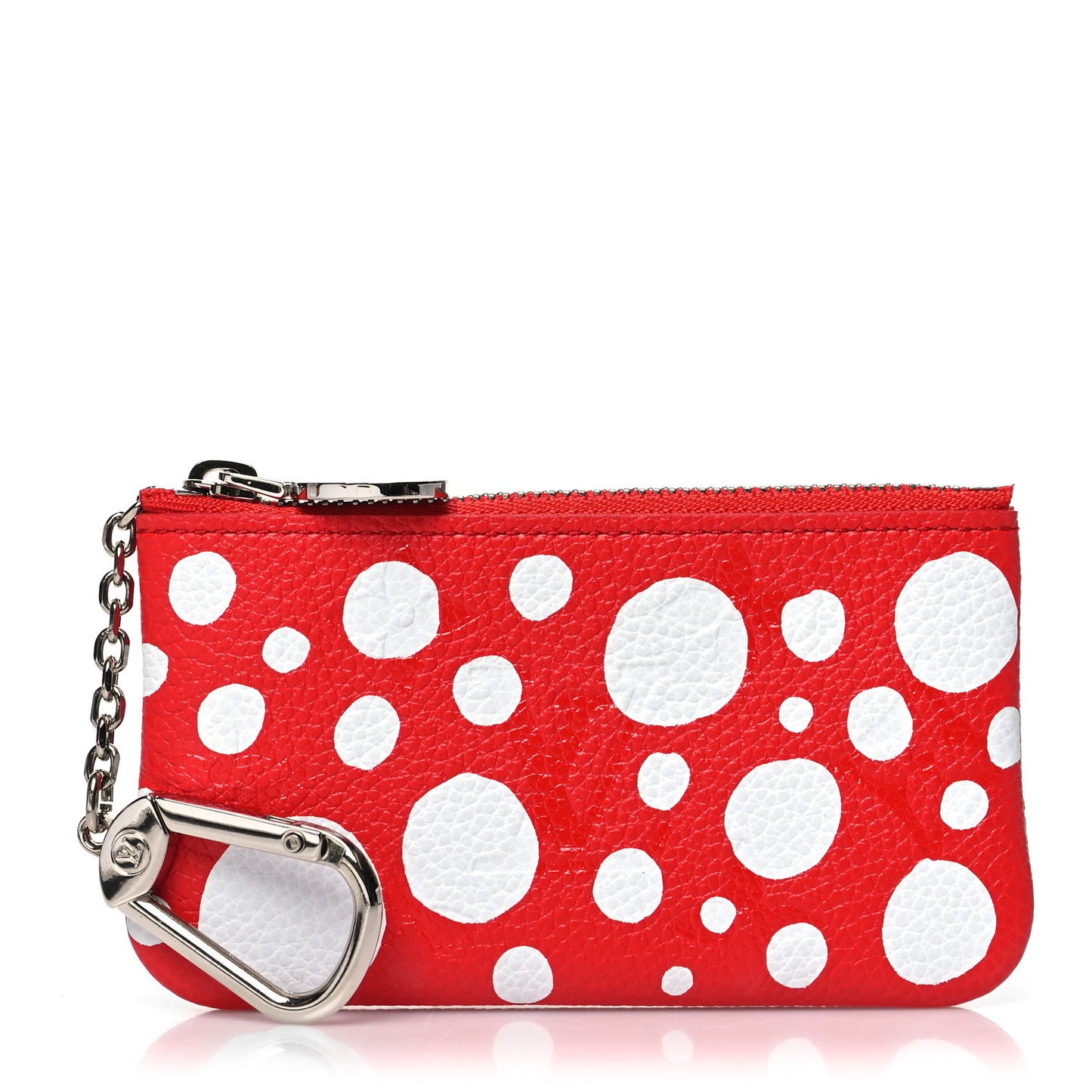LV X YK Empreinte Infinity Dots Key Pouch Red White