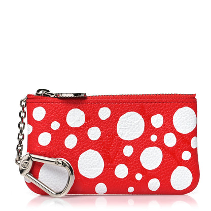 Louis Vuitton LV X YK Empreinte Infinity Dots Key Pouch Red White 1 of 9