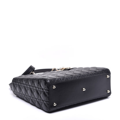 Christian Dior Lambskin Cannage Large Lady Dior Black 5 of 10