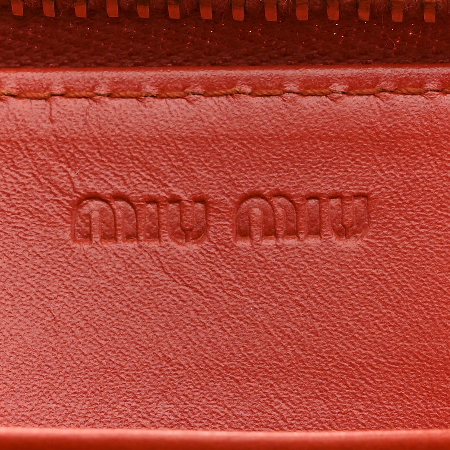 Miu Miu Vernice Crocodile Embossed Calfskin Zip Around Wallet Papaya 6 of 7