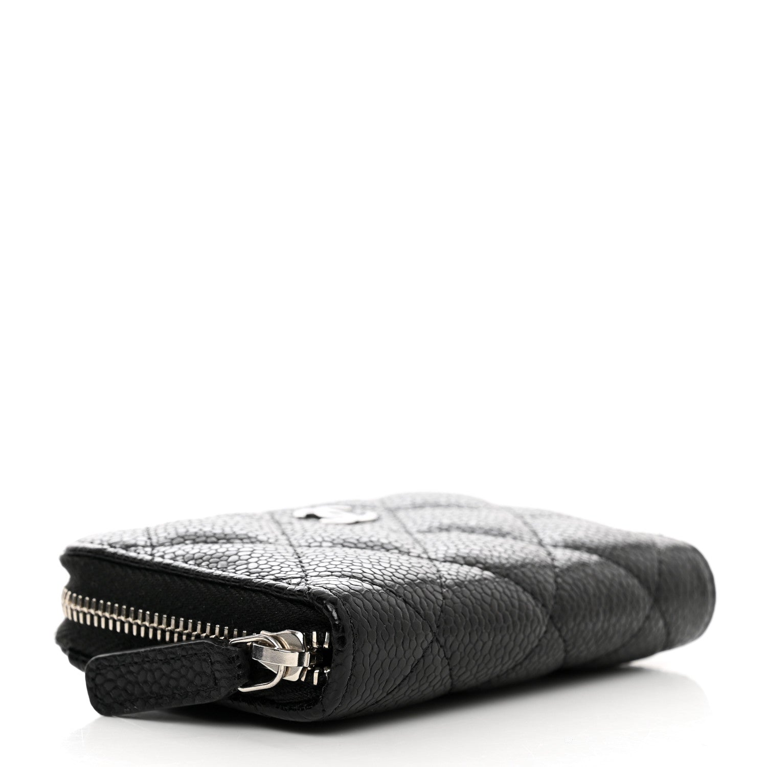 Chanel Caviar Quilted Zip Coin Purse Black 5 of 9