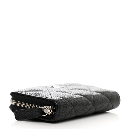 Chanel Caviar Quilted Zip Coin Purse Black 5 of 9