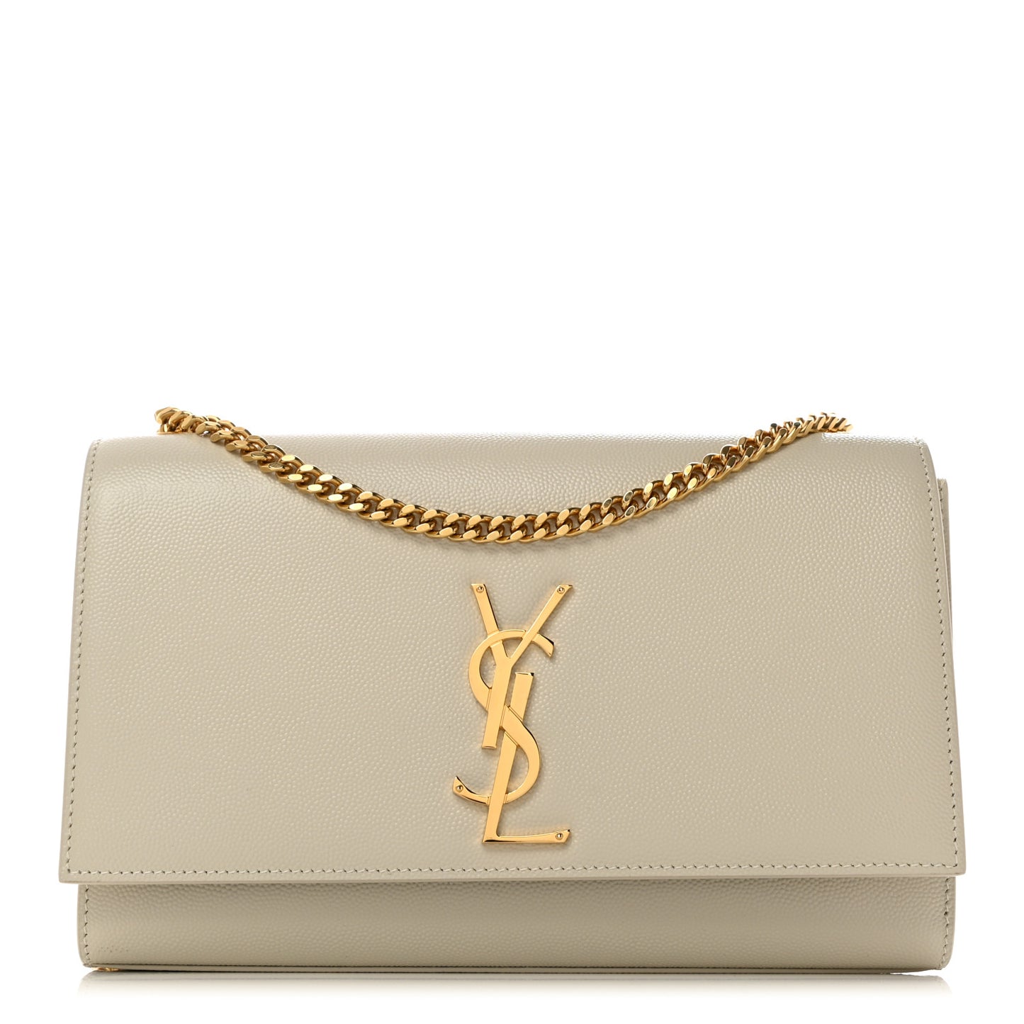 Grain De Poudre Medium Classic Monogram Kate Satchel Crema Soft