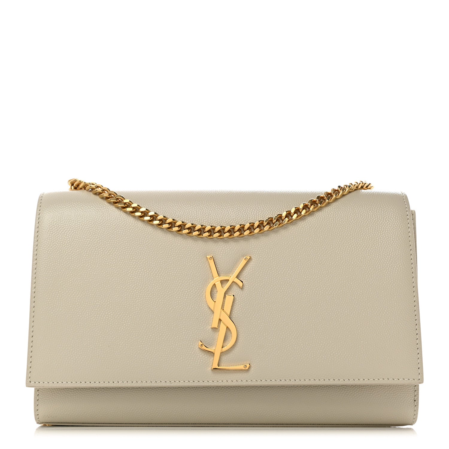 Saint Laurent Grain De Poudre Medium Classic Monogram Kate Satchel Crema Soft 1 of 11