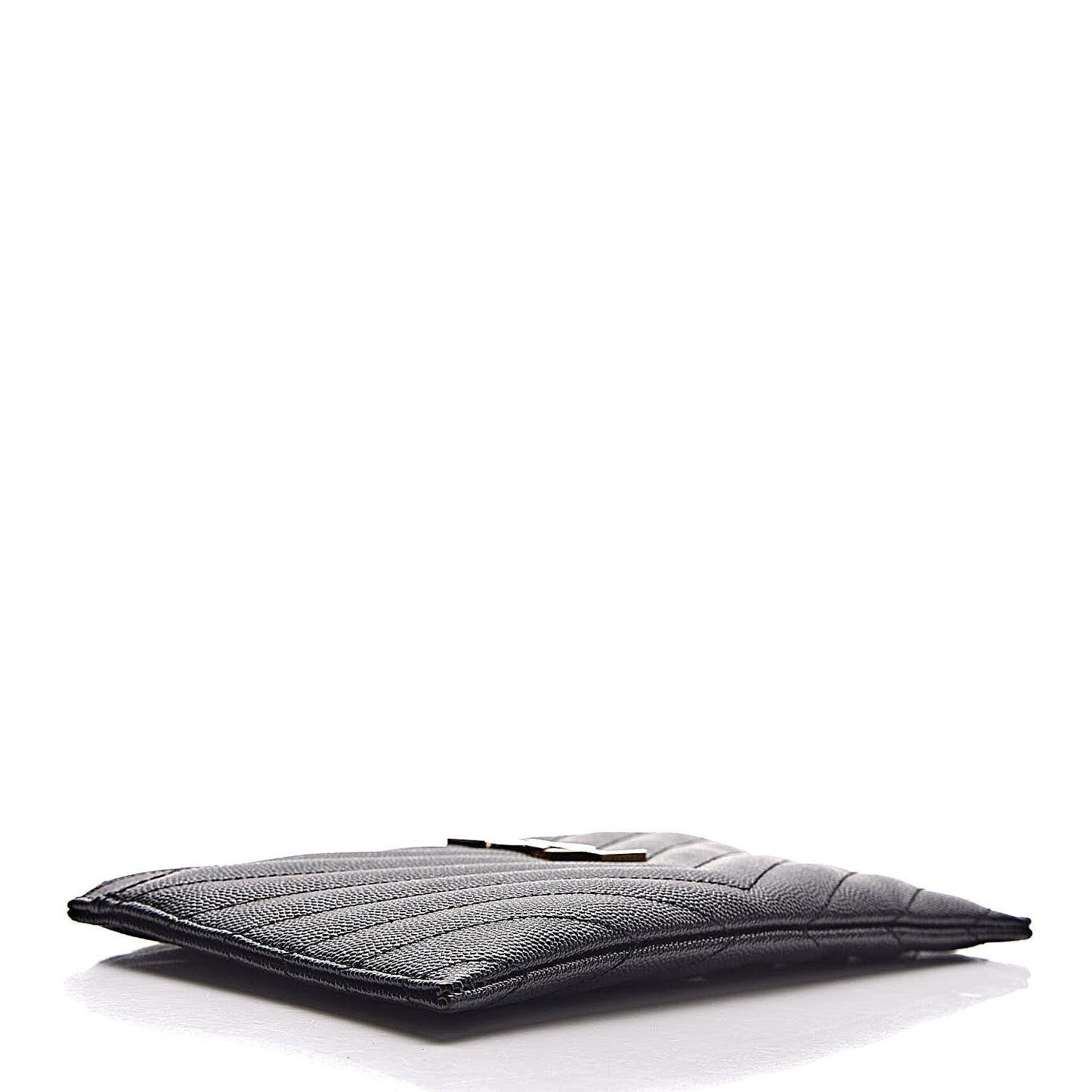 Grain De Poudre Chevron Monogram Bill Pouch Black