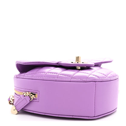 Chanel Lambskin Quilted CC In Love Heart Bag Purple 4 of 11