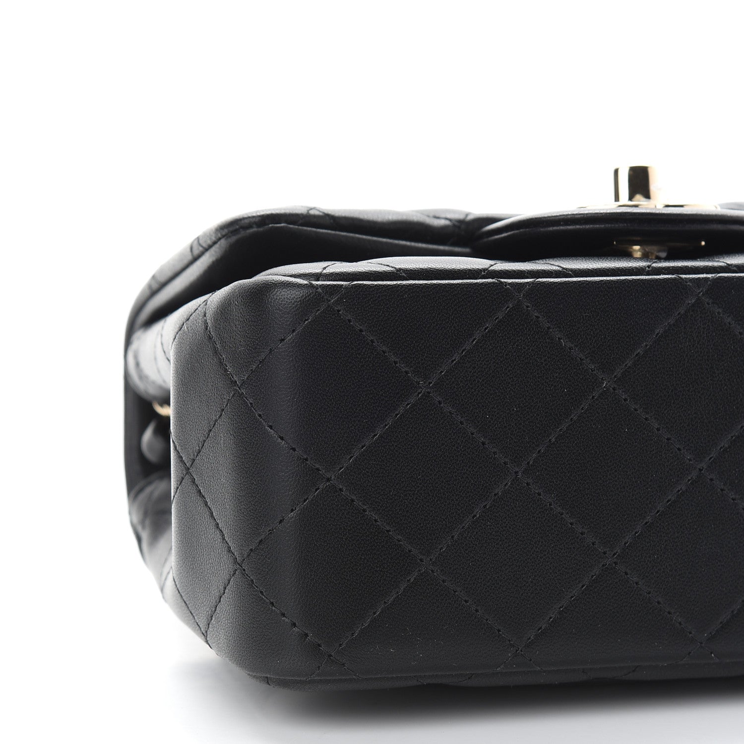 Chanel Lambskin Quilted Mini Square Flap Black 8 of 9