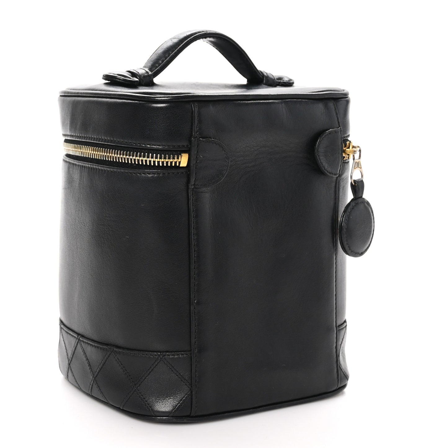 Lambskin Vanity Cosmetic Bag Black