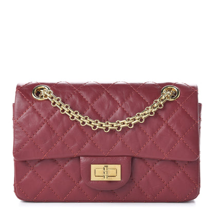 Chanel Aged Calfskin Quilted 2.55 Reissue Mini Flap Red 1 of 11