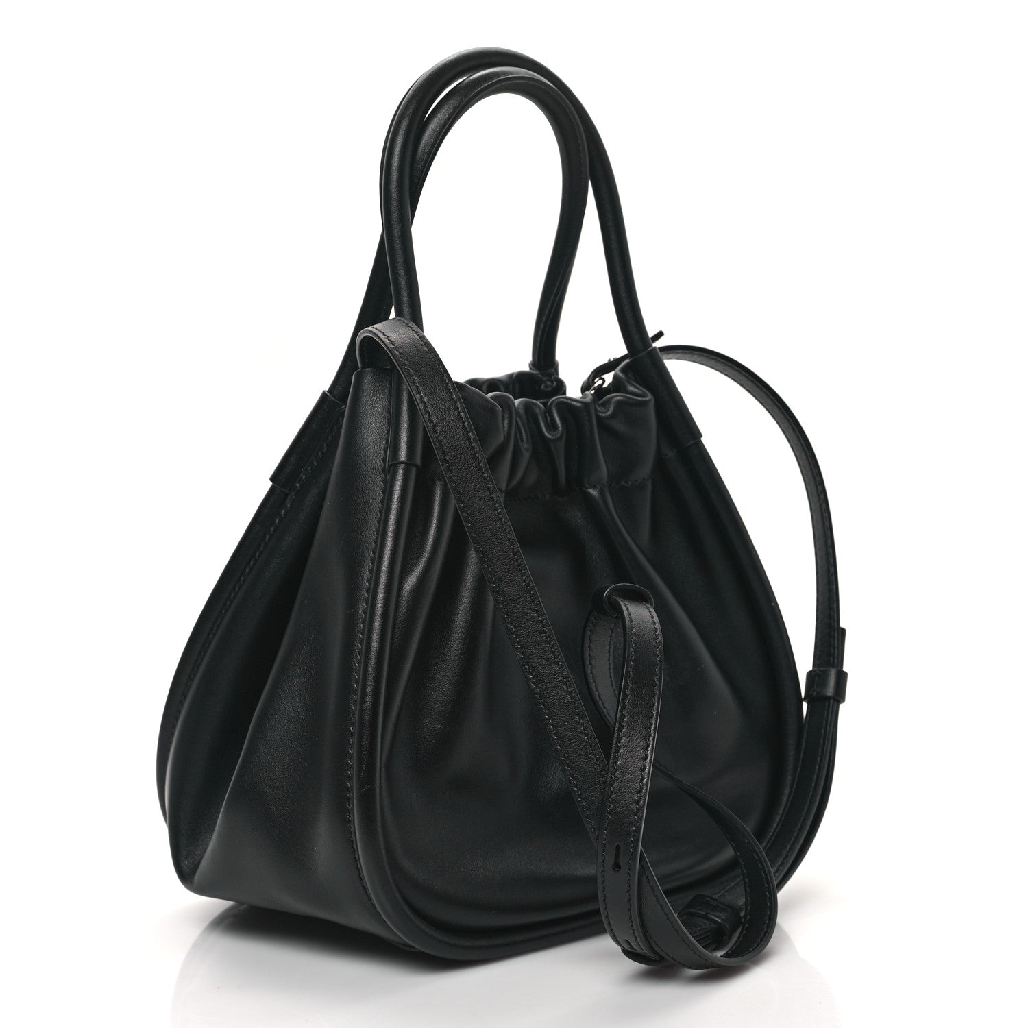 Proenza Schouler Calfskin Small Ruched Tote Black 3 of 10
