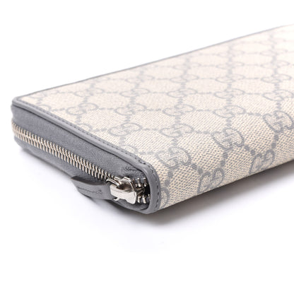 Gucci GG Supreme Monogram Zip Around Organizer Wallet Ecru Grigio 5 of 8