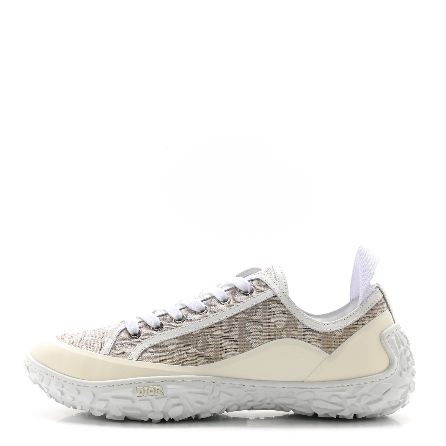 Christian Dior Jacquard Rubber Oblique Mens B28 Low Top Sneakers 42 White 1 of 10