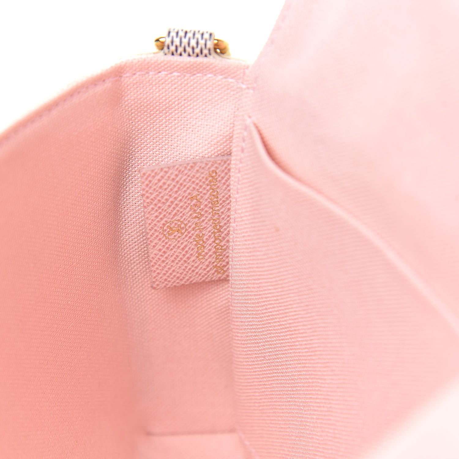 Louis Vuitton Damier Azur Pochette Felicie Chain Wallet Rose Ballerine 7 of 11