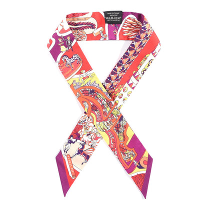 Hermes Silk Exposition Universelle Twilly Rouge Violet Jaune 1 of 4