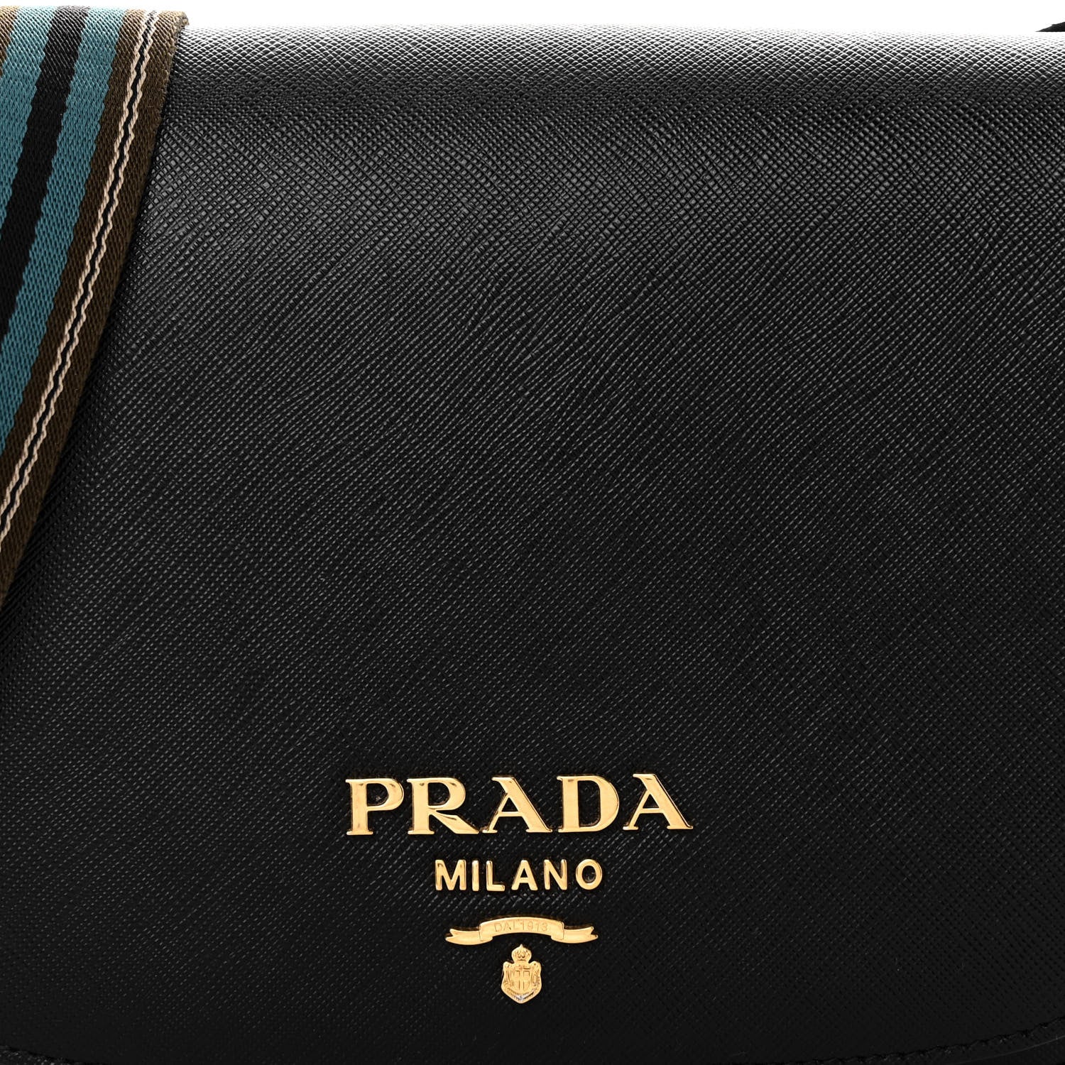 Prada Saffiano Flap Crossbody Black 7 of 12