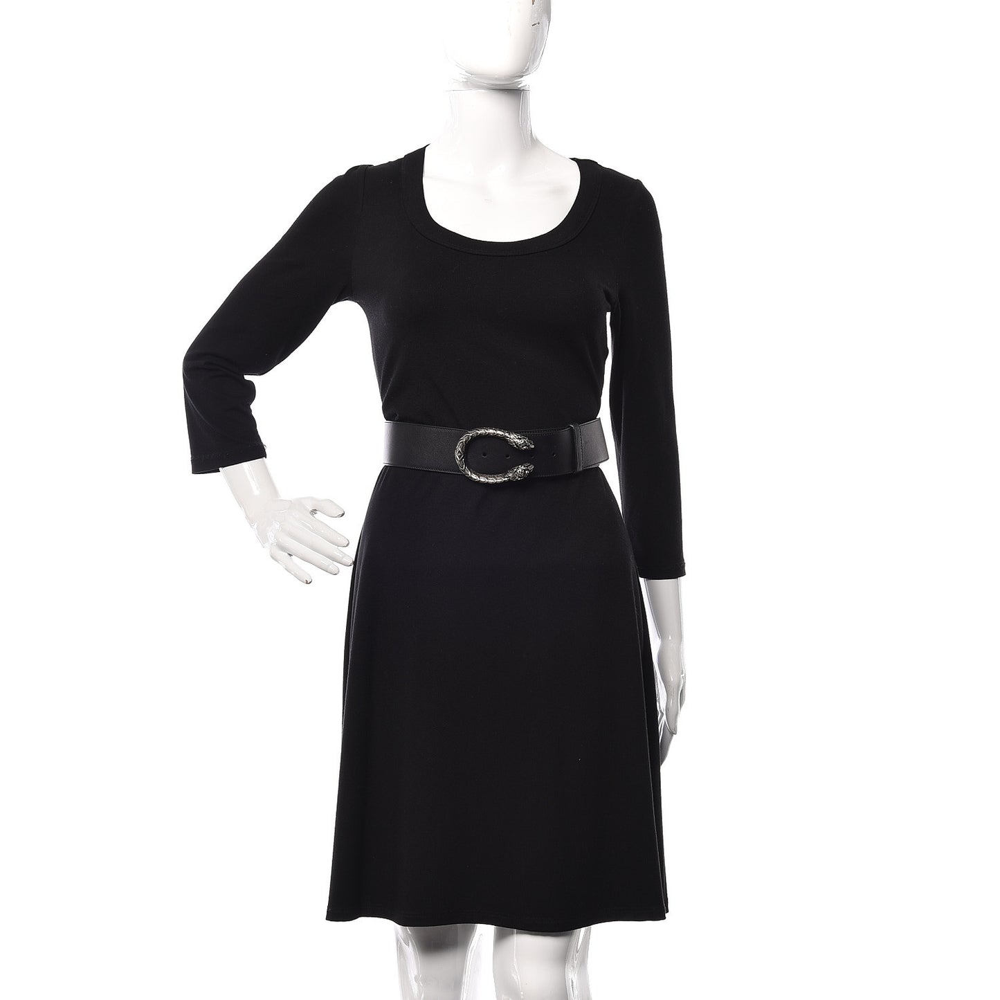 Moon Calfskin Nickel Dionysus Belt 90 36 Black