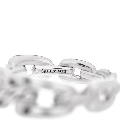 David Yurman Sterling Silver 8mm Wellesley Link Ring 54 7 4 of 4