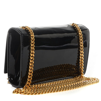 Saint Laurent Patent Small Classic Monogram Kate Tassel Satchel Black 3 of 10