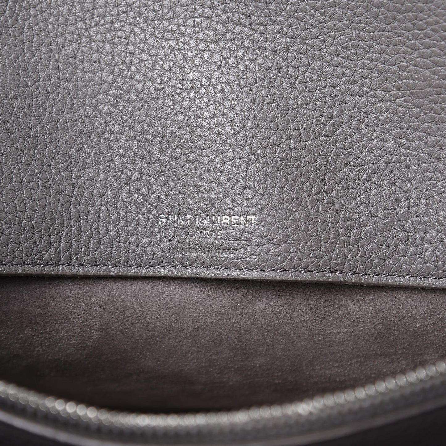 Grained Calfskin Small Supple Sac De Jour Mouse Grey