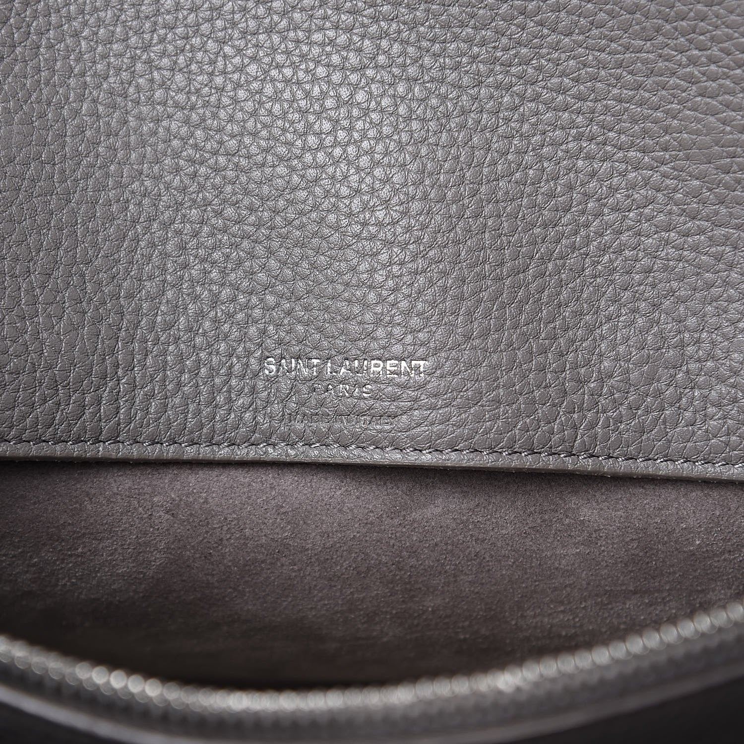 Saint Laurent Grained Calfskin Small Supple Sac De Jour Mouse Grey 6 of 13