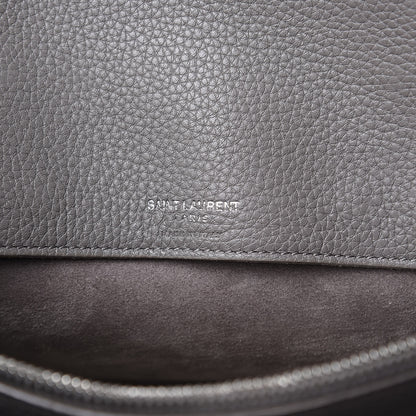 Saint Laurent Grained Calfskin Small Supple Sac De Jour Mouse Grey 6 of 13
