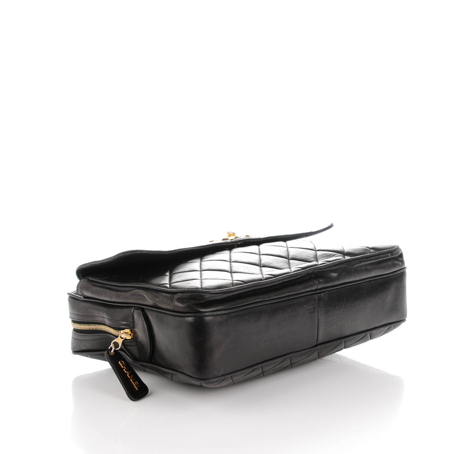 Chanel Lambskin Quilted Flap Camera Case Black 4 of 8
