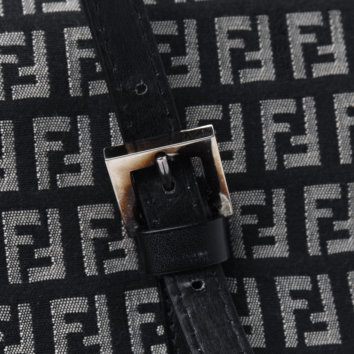 Fendi Zucchino Shoulder Bag Black 24 of 27