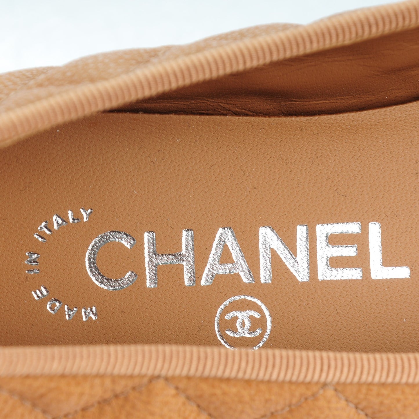 Caviar Patent CC Cap Toe Ballerina Flats 37.5 Brown