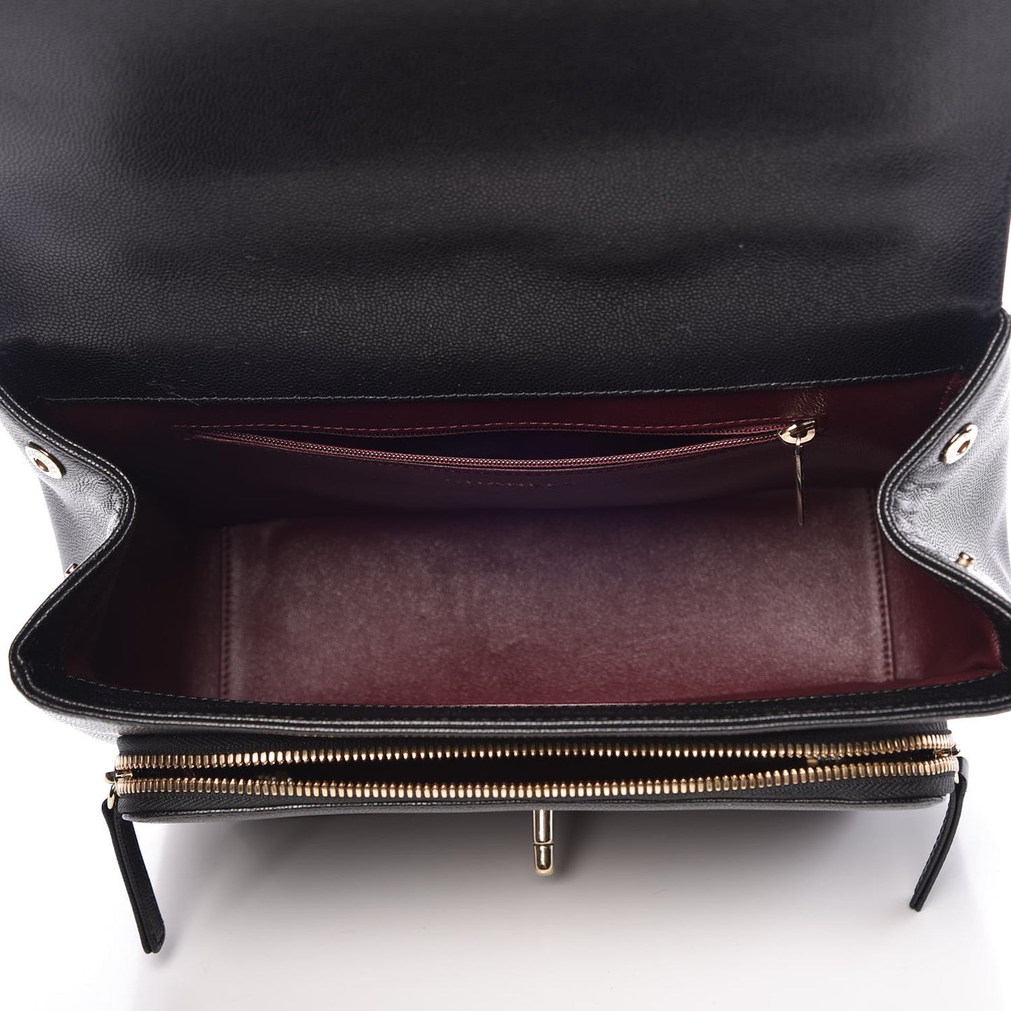 Caviar Quilted Large Business Affinity Flap Black