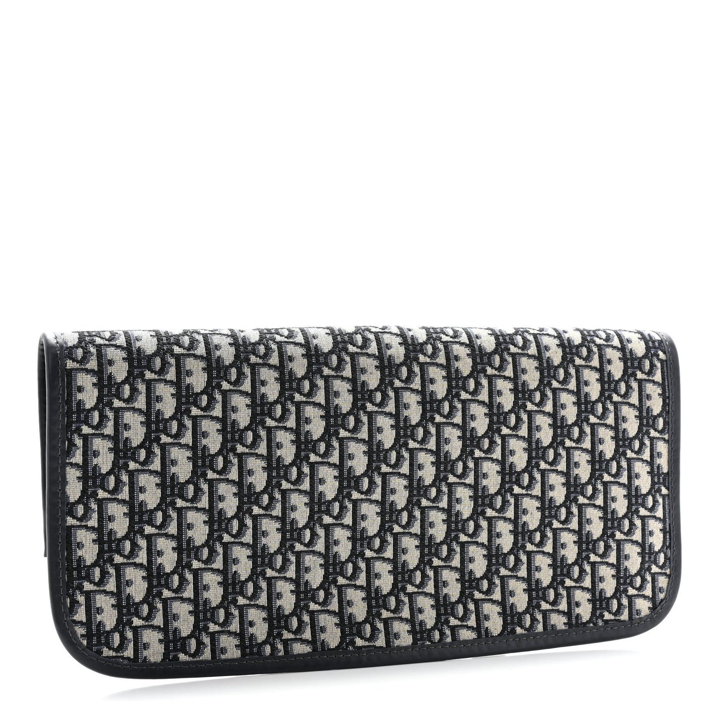 Oblique Fold Over Clutch Blue