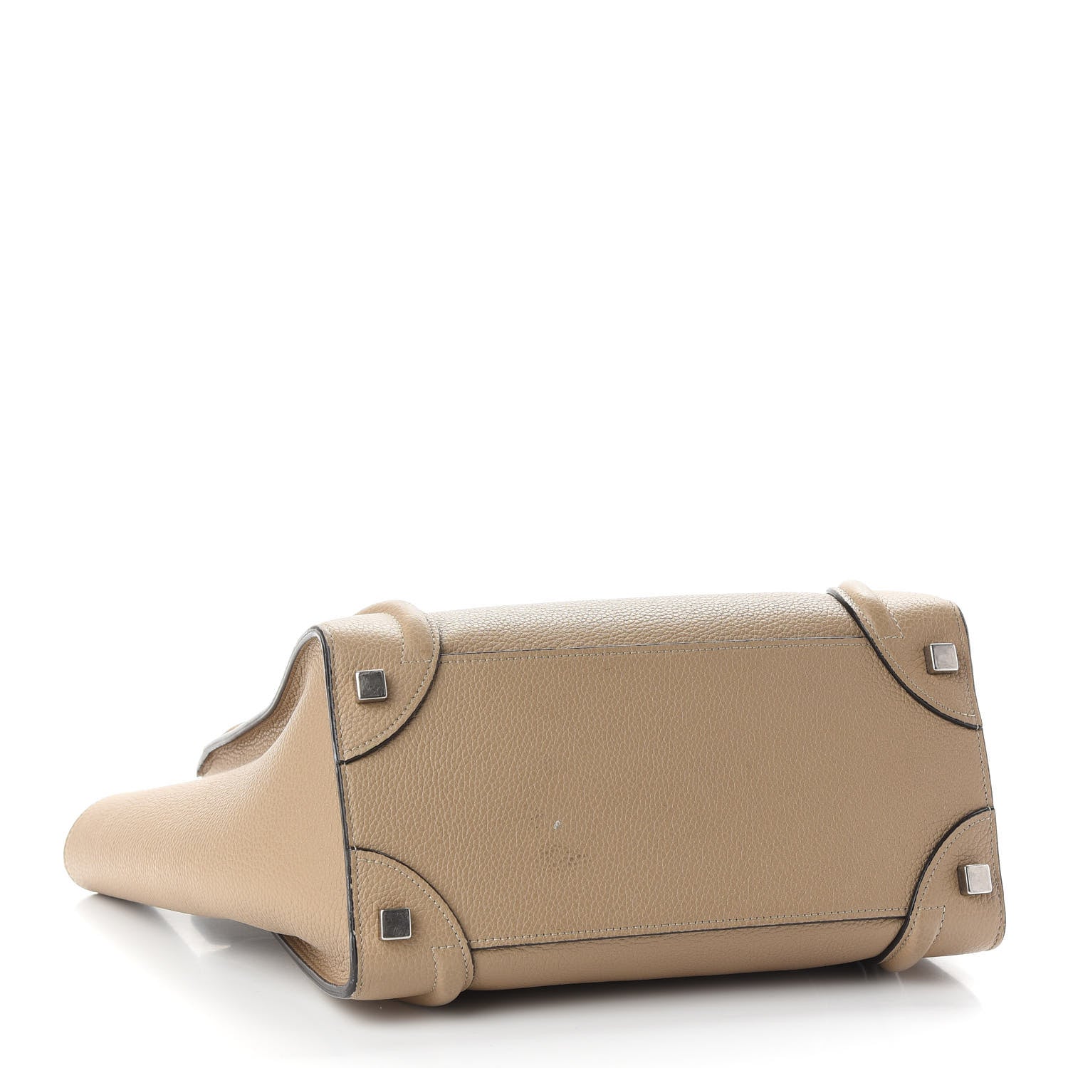 Celine Drummed Calfskin Micro Luggage Dune 4 of 13
