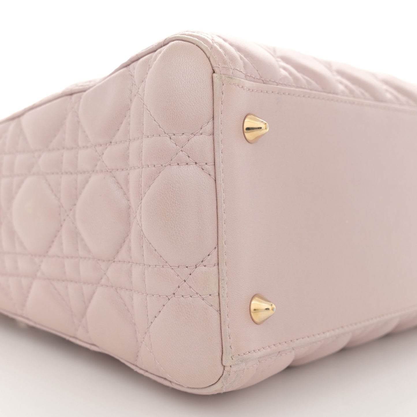 Pearly Lambskin Cannage Medium Lady Dior Lotus