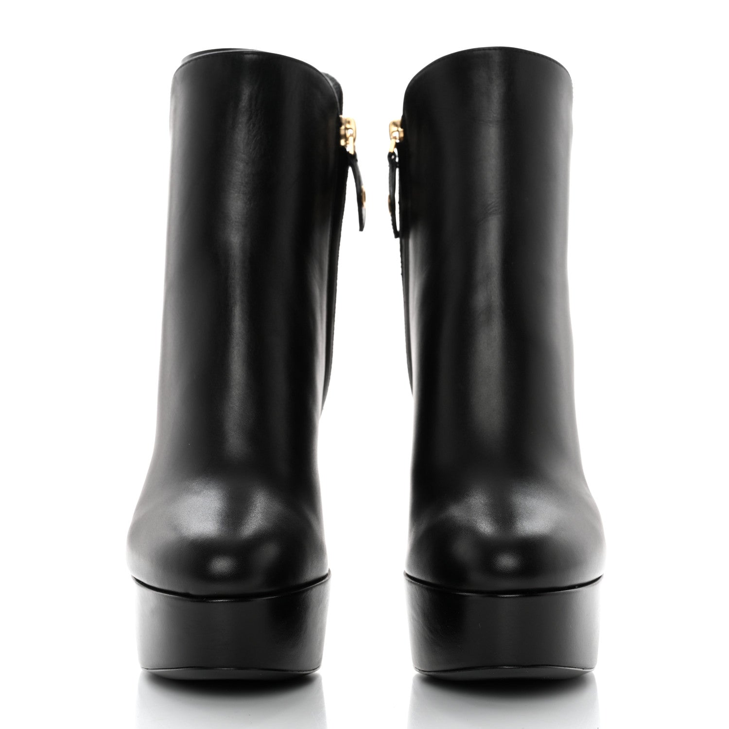 Louis Vuitton Calfskin Monogram Afterglow Platform Ankle Boots 35 Black 2 of 9