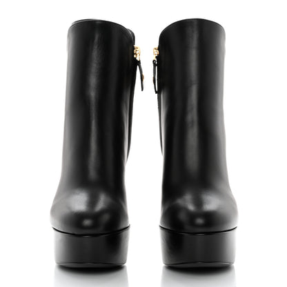 Louis Vuitton Calfskin Monogram Afterglow Platform Ankle Boots 35 Black 2 of 9