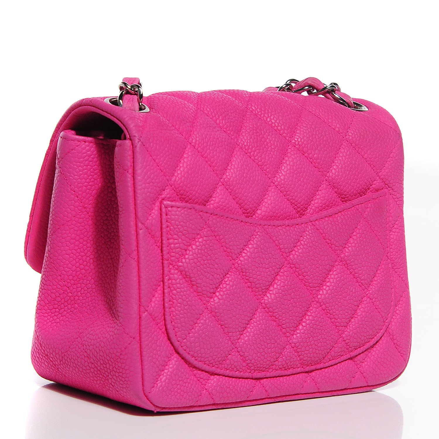 Chanel Iridescent Caviar Quilted Mini Square Flap Hot Pink 3 of 8