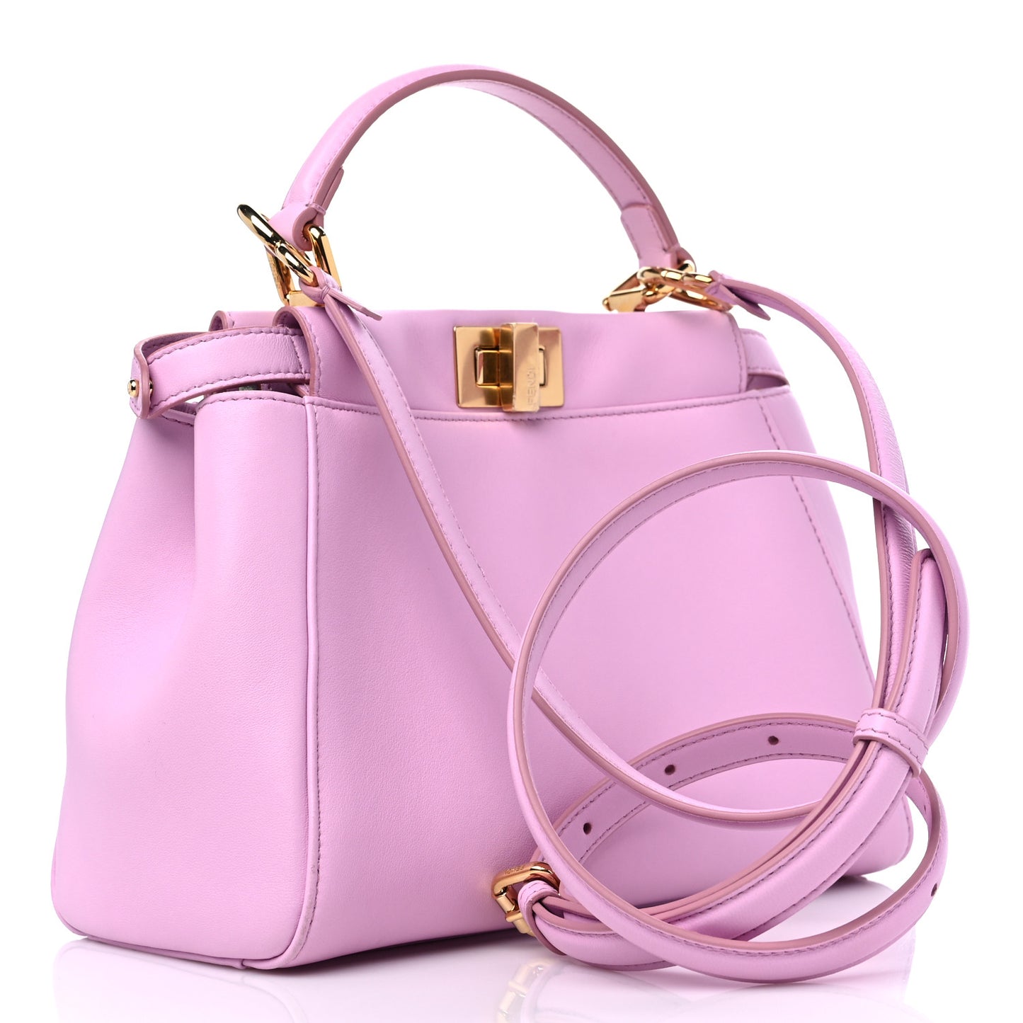 Nappa Stacked Bar Mini Peekaboo Iconic Satchel Lavanda