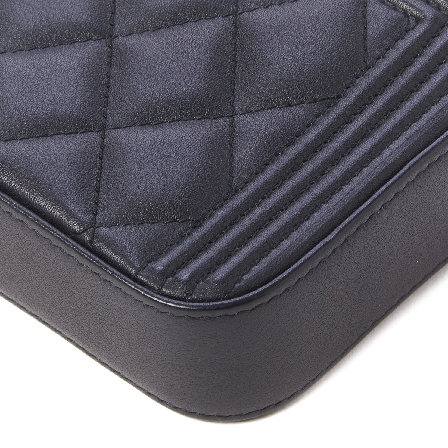 Chanel Calfskin Quilted Small Boy Clutch With Chain Black 5 of 11