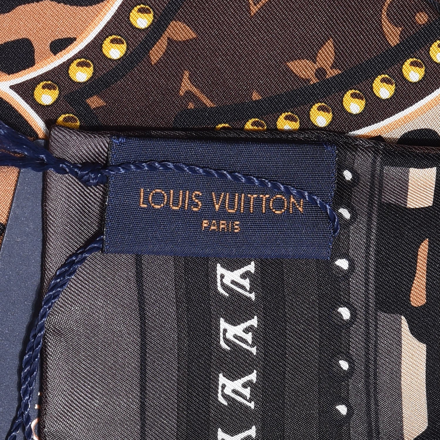 Louis Vuitton Silk Monogram LV World Bandeau Brown 3 of 4