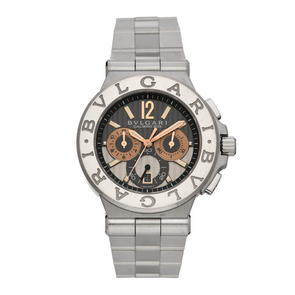 Bulgari Stainless Steel 18K White Gold 42mm Diagono Chronograph Automatic Watch 1 of 5