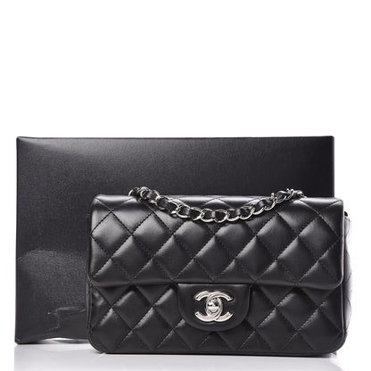 Chanel Lambskin Quilted Mini Rectangular Flap Black 13 of 13