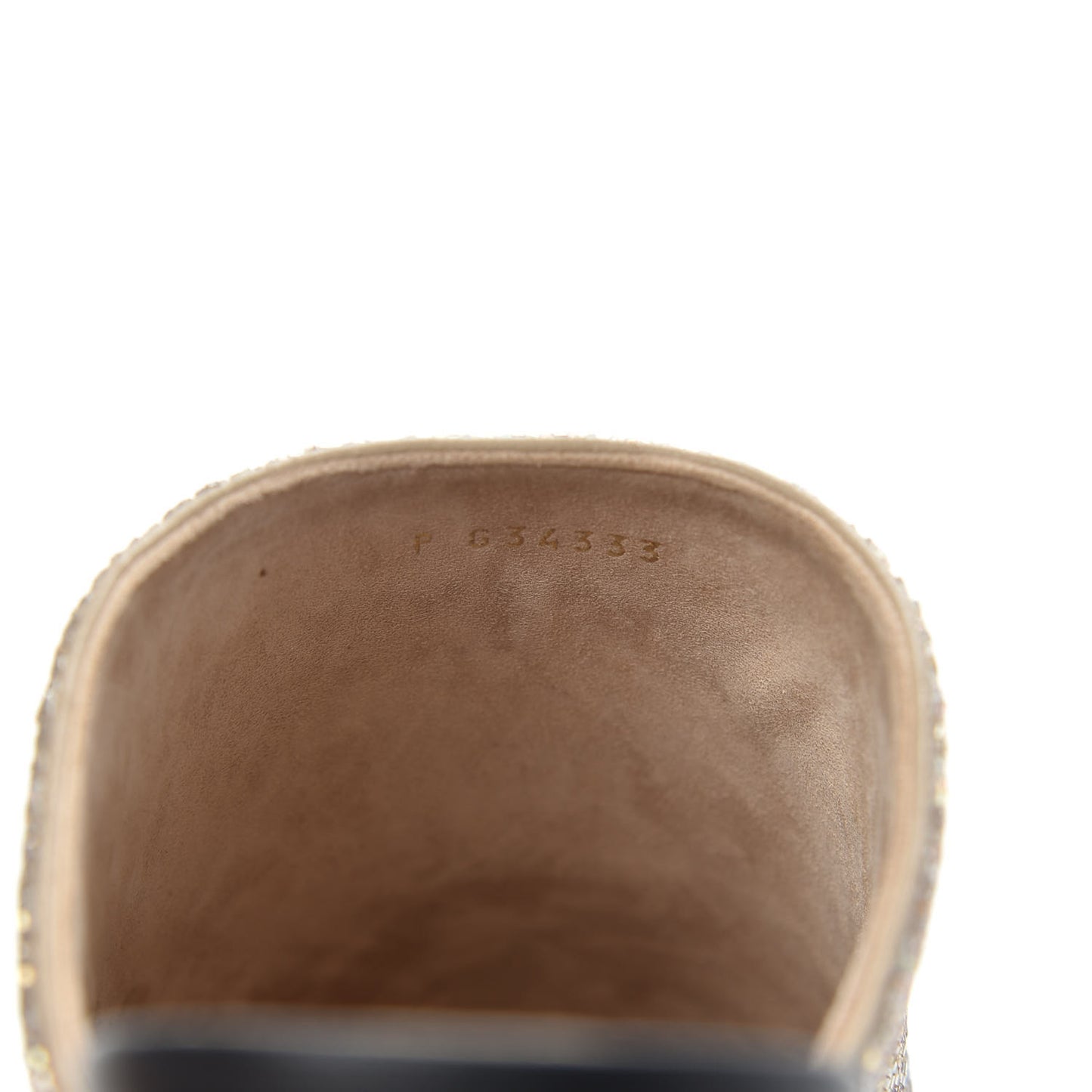 Pearl Embroidery CC Mules 40 Beige Black