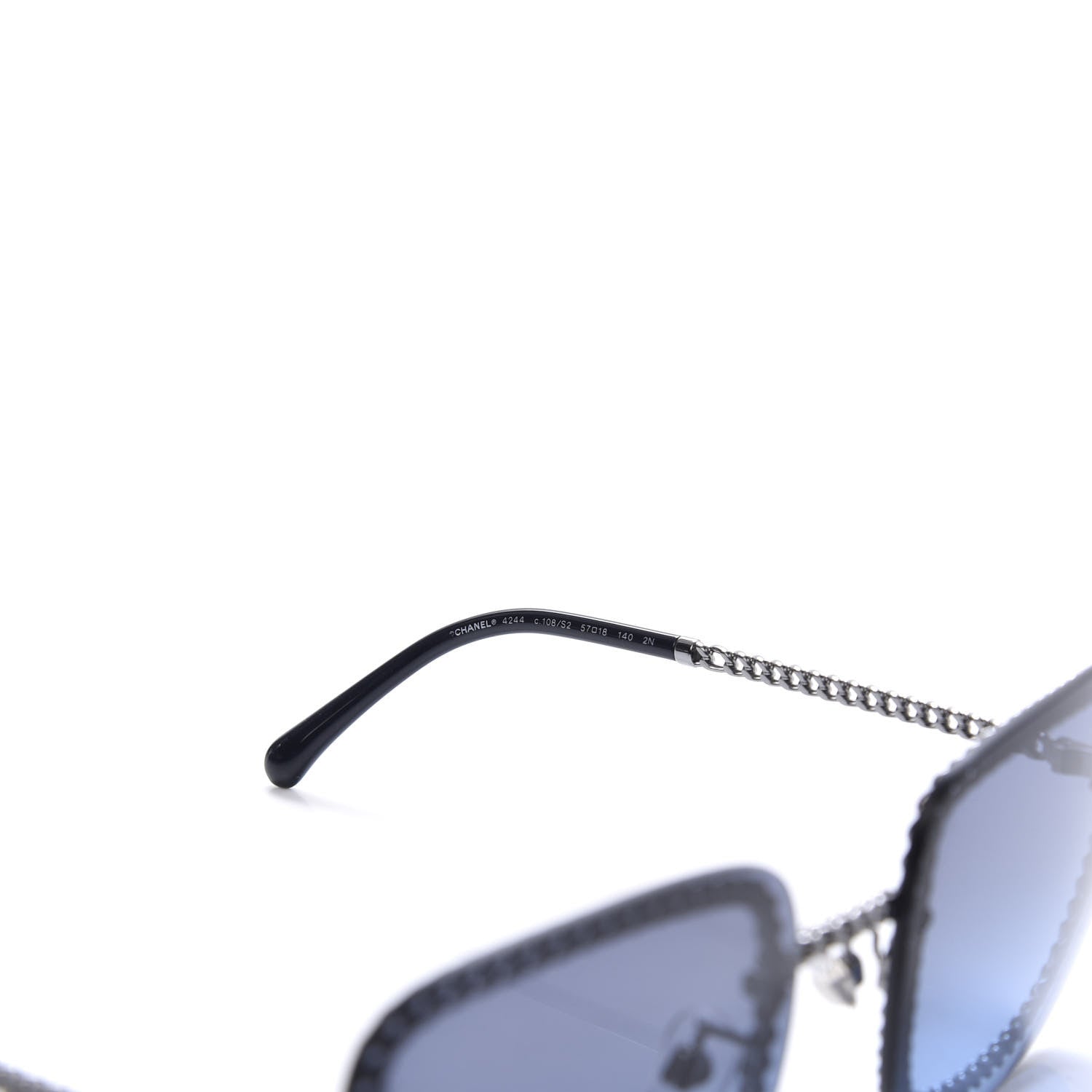 Chanel Square Removable Chain Sunglasses 4244 Blue 7 of 8