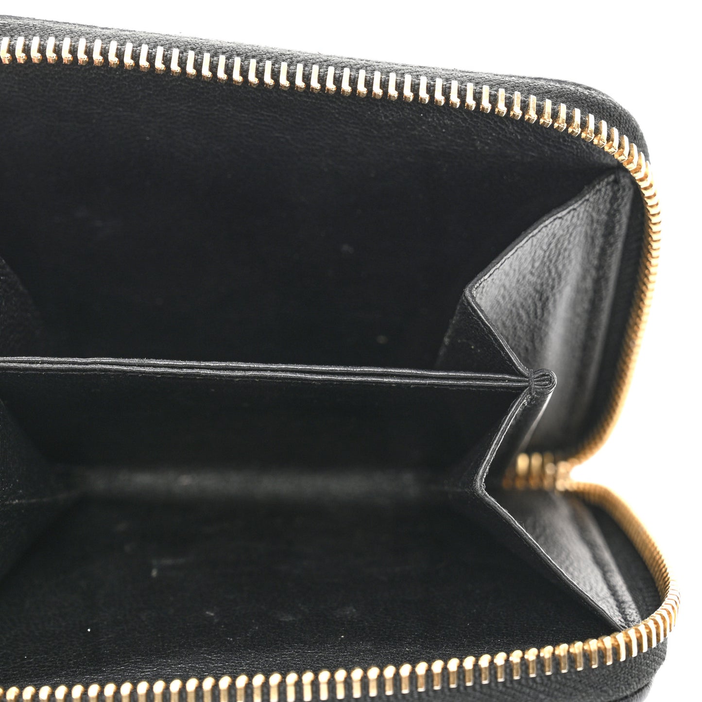 Goatskin Compact Wallet Black