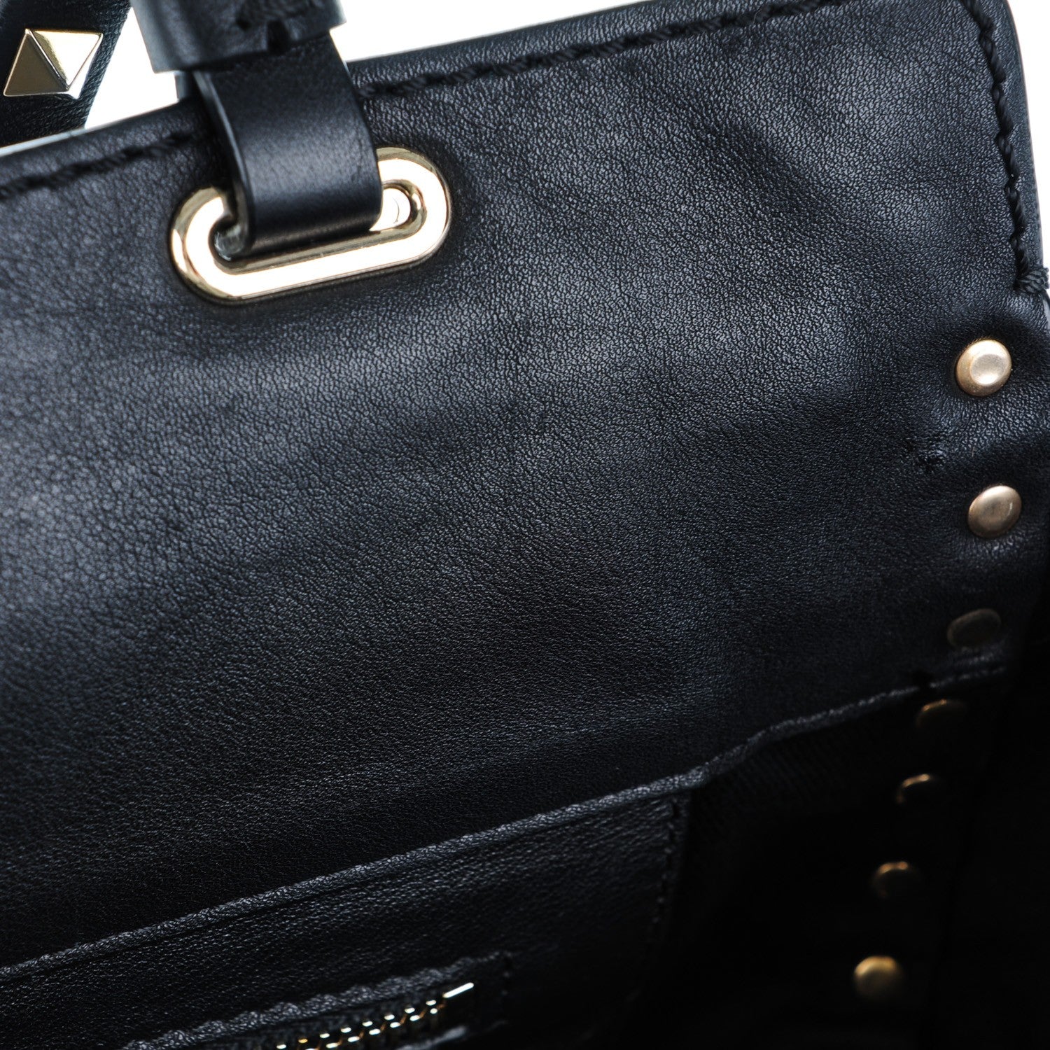 Valentino Garavani Vitello Medium Rockstud Tote Black 11 of 11