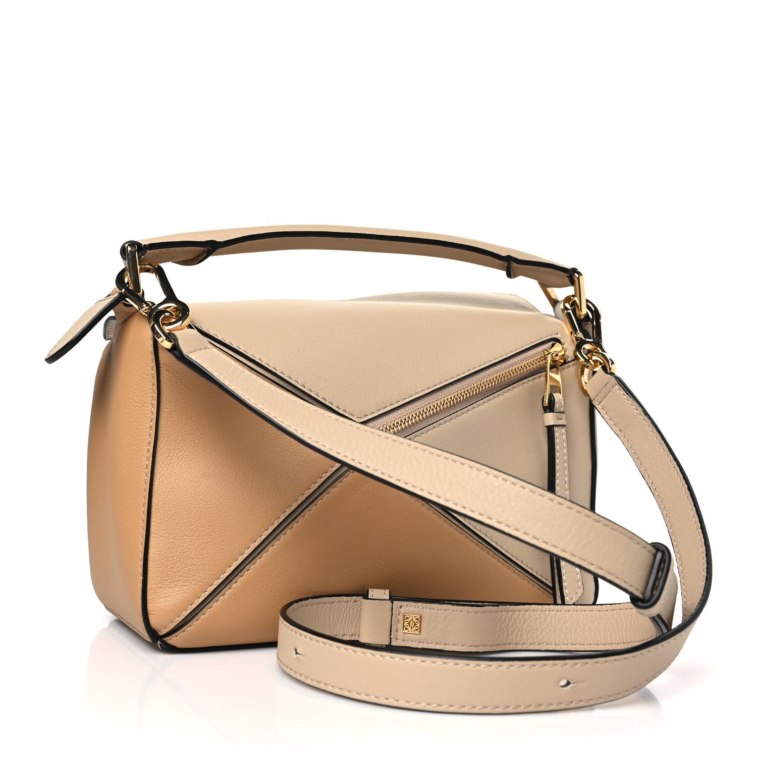 Loewe Calfskin Small Puzzle Bag Dusty Beige Soft White 3 of 8