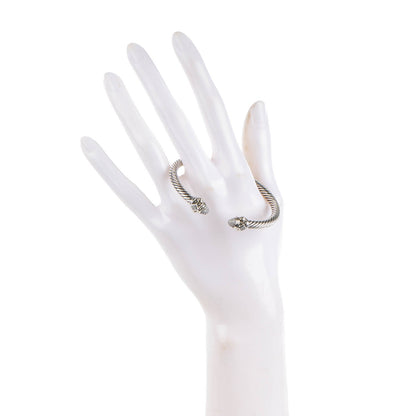 David Yurman Sterling Silver Diamond 5mm Cable Renaissance Bracelet 2 of 6