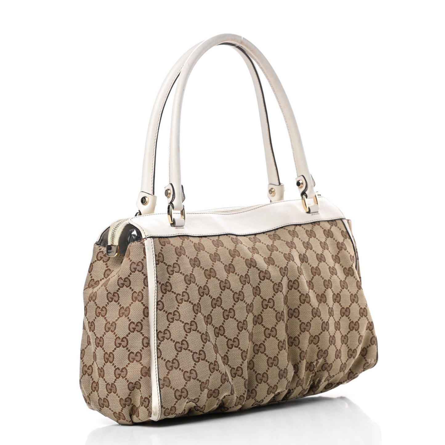 Monogram D Gold Ring Tote White
