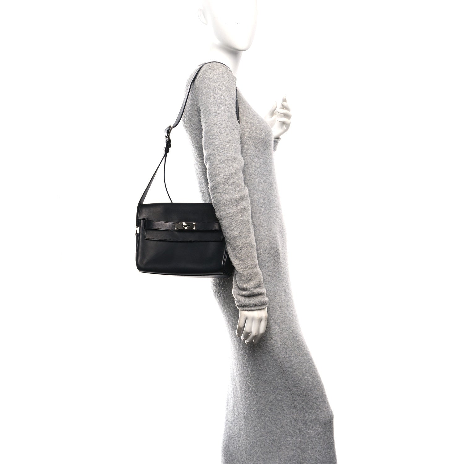 Hermes Evercolor Kelly Messenger PM Black 2 of 10
