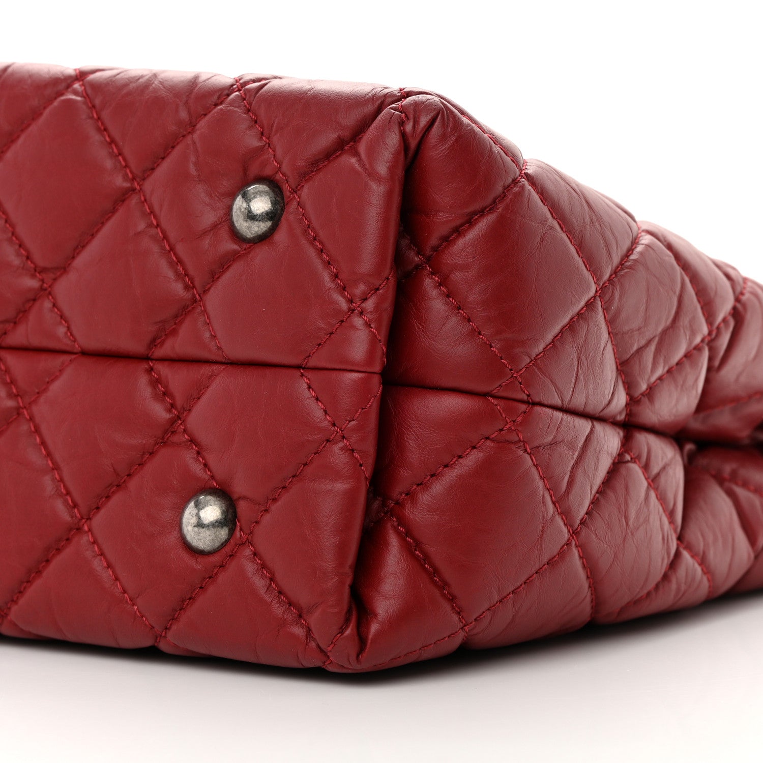 Chanel Aged Calfskin Quilted Reissue 2.55 Tote Red 11 of 16