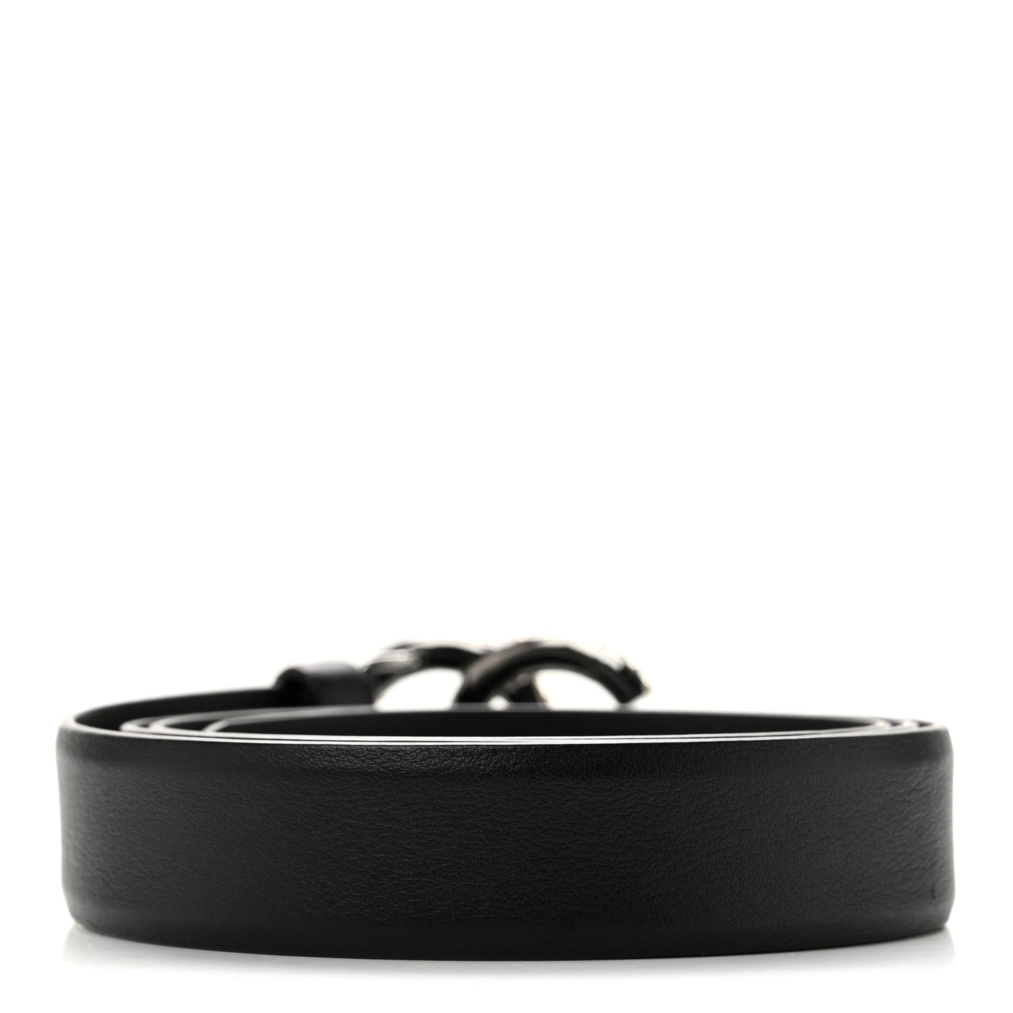 Calfskin CC Heart Belt 85 34 Black